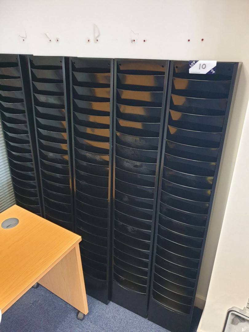 5x black metal booklet display stands