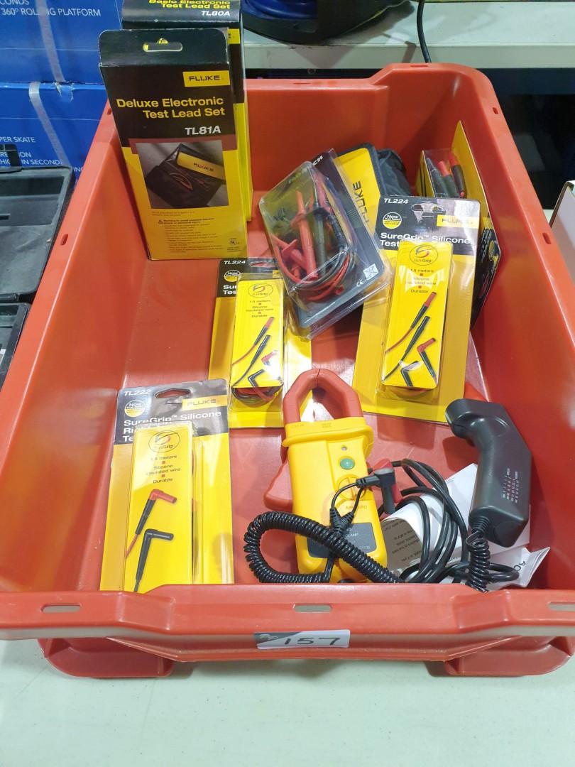 Qty various Fluke TL81A deluxe test lead sets (box...