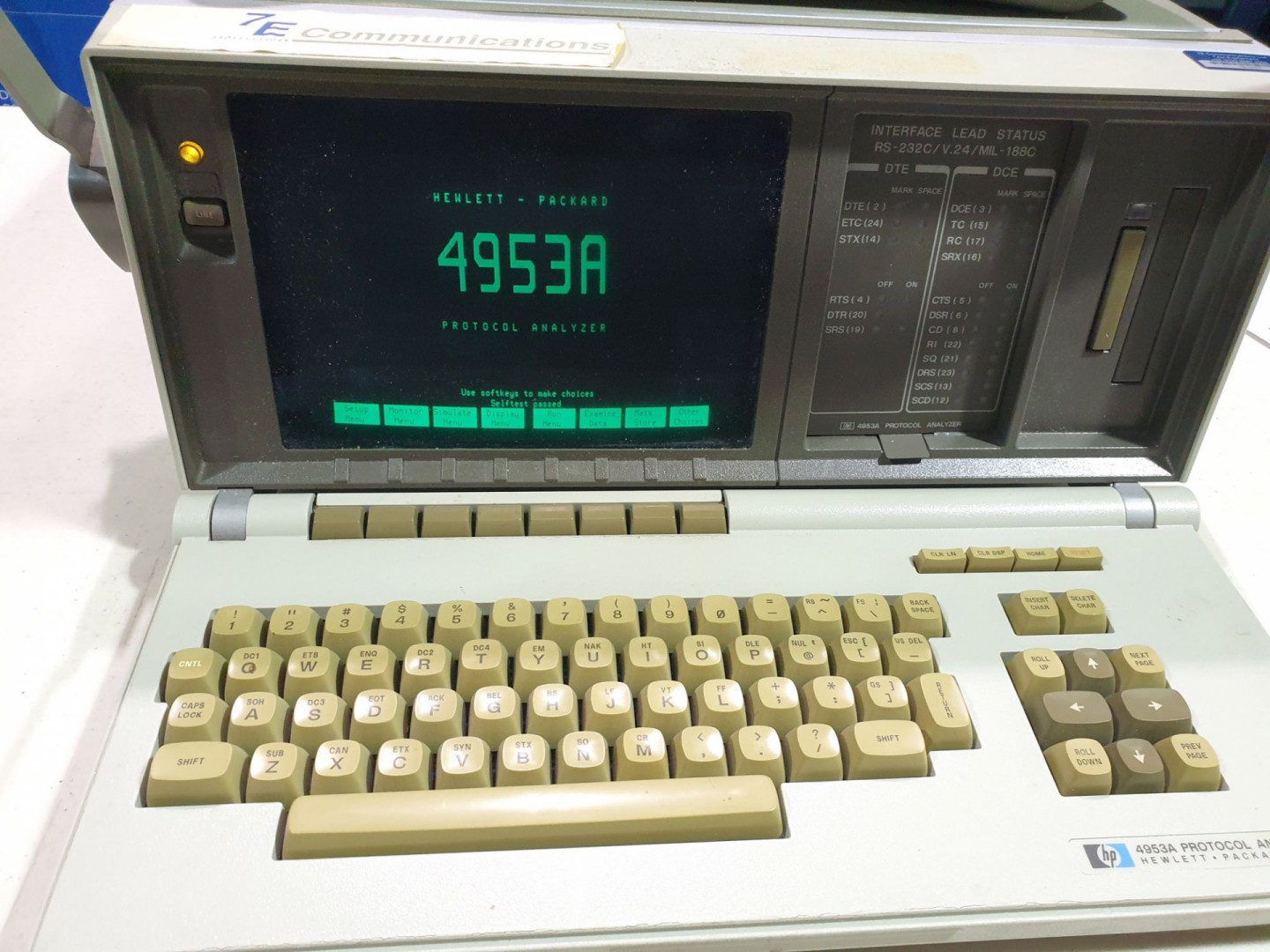 HP 4953A protocol analyser, HP 18135A interface po...