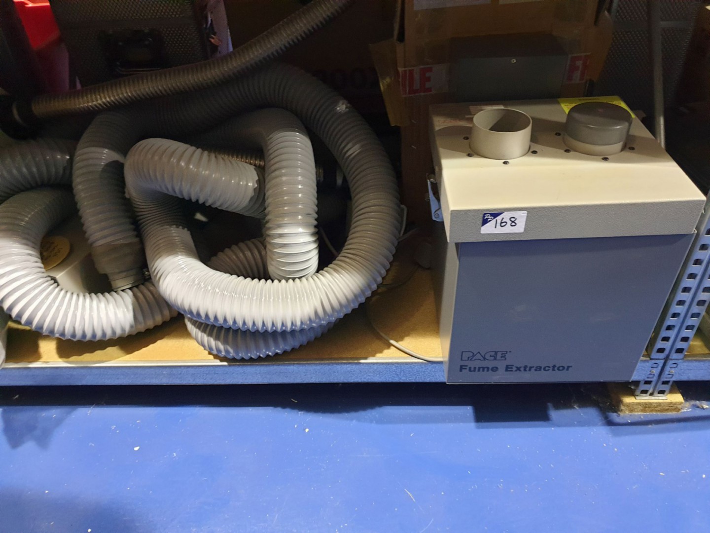 Pace bench type fume extractor unit with hoses, fi...
