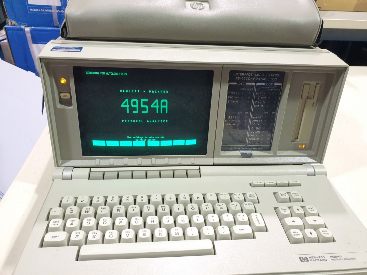 HP 4954A protocol analyser with HP 18135A interfac...