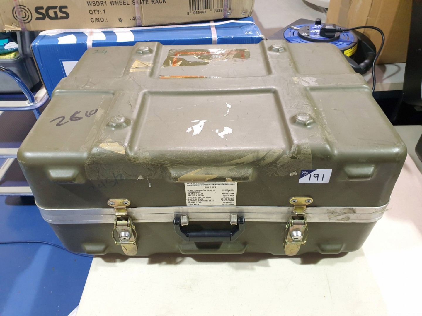 Green plastic transit case, 660x450x300mm