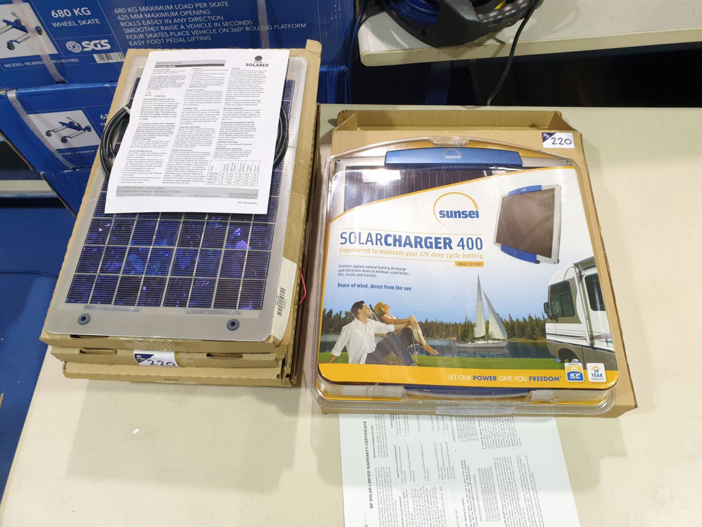 20x Solarex solar charger 400 solar panels, 400mA,...