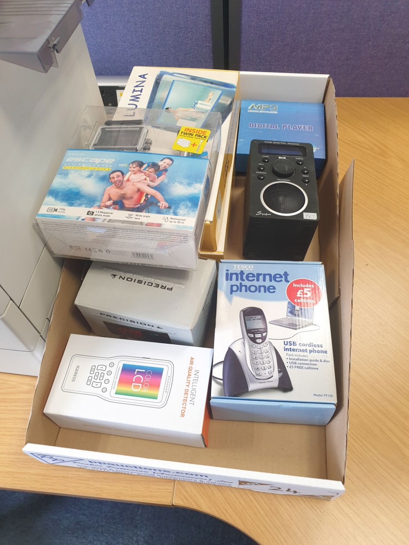 Qty various Tesco internet phone, Igress LCD air q...