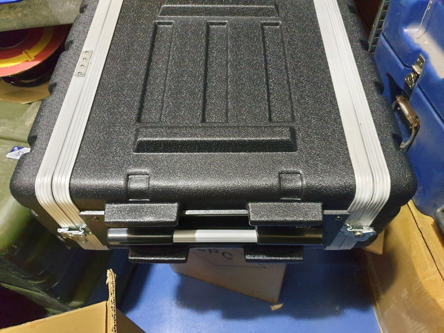 Black plastic transit case, 22x20x9" (boxed & unus...