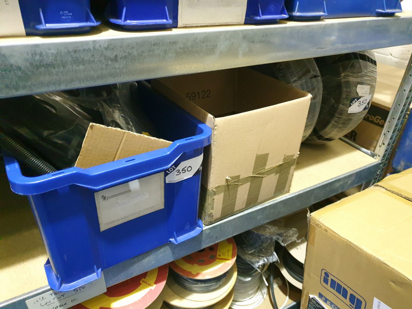 Qty various reels of flexi cable ducting etc (bins...