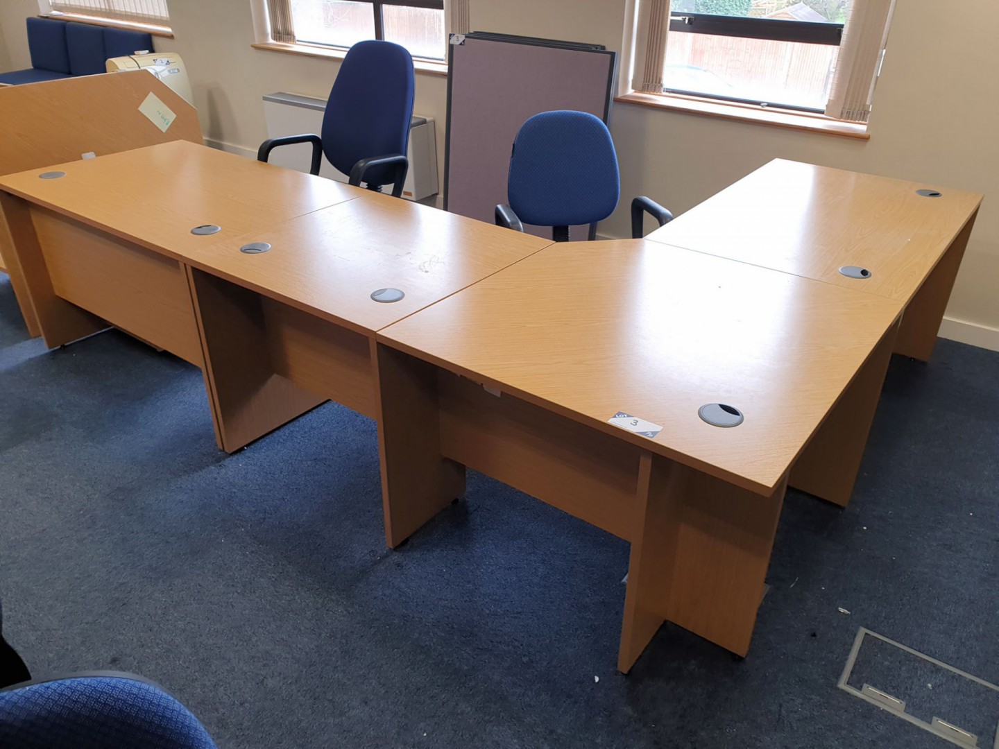 Sven Christiansen light oak modular corner office...