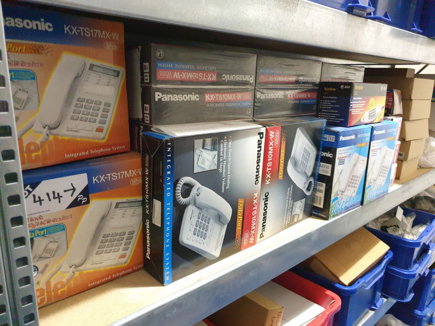 Qty various Panasonic KX-TS17MX-W white data port...
