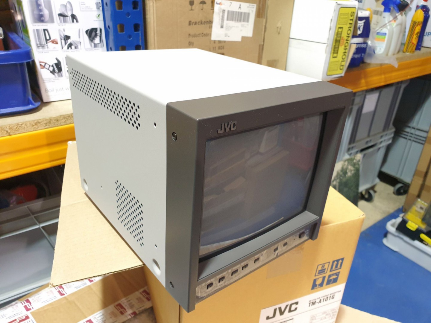 2x JVC TM-A101G colour video monitors (boxed & unu...