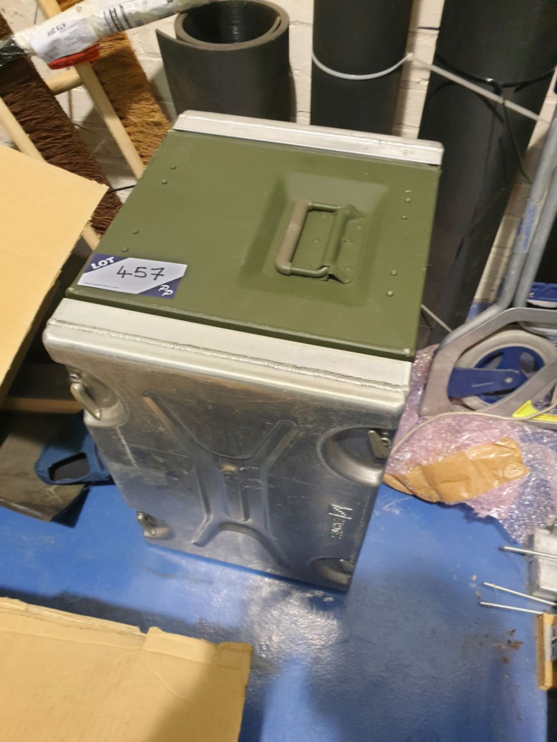 Aluminium / green transit case