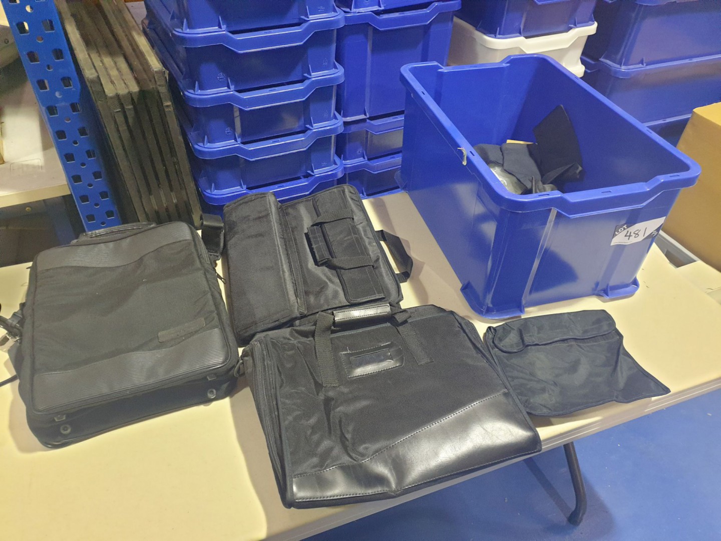 Qty various pouches, bags etc (bin not included)