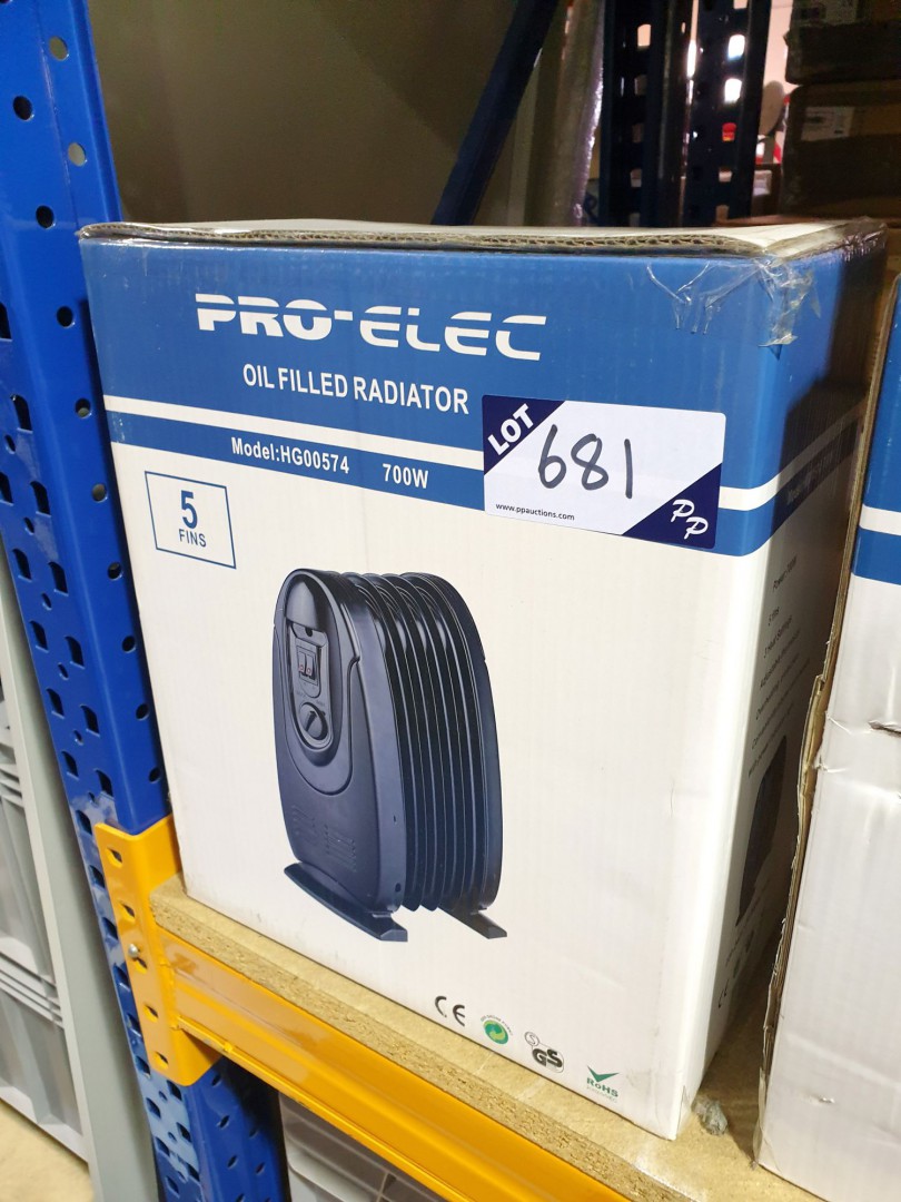 Pro-Elec HG00574 oil filled radiator, 700W (boxed...