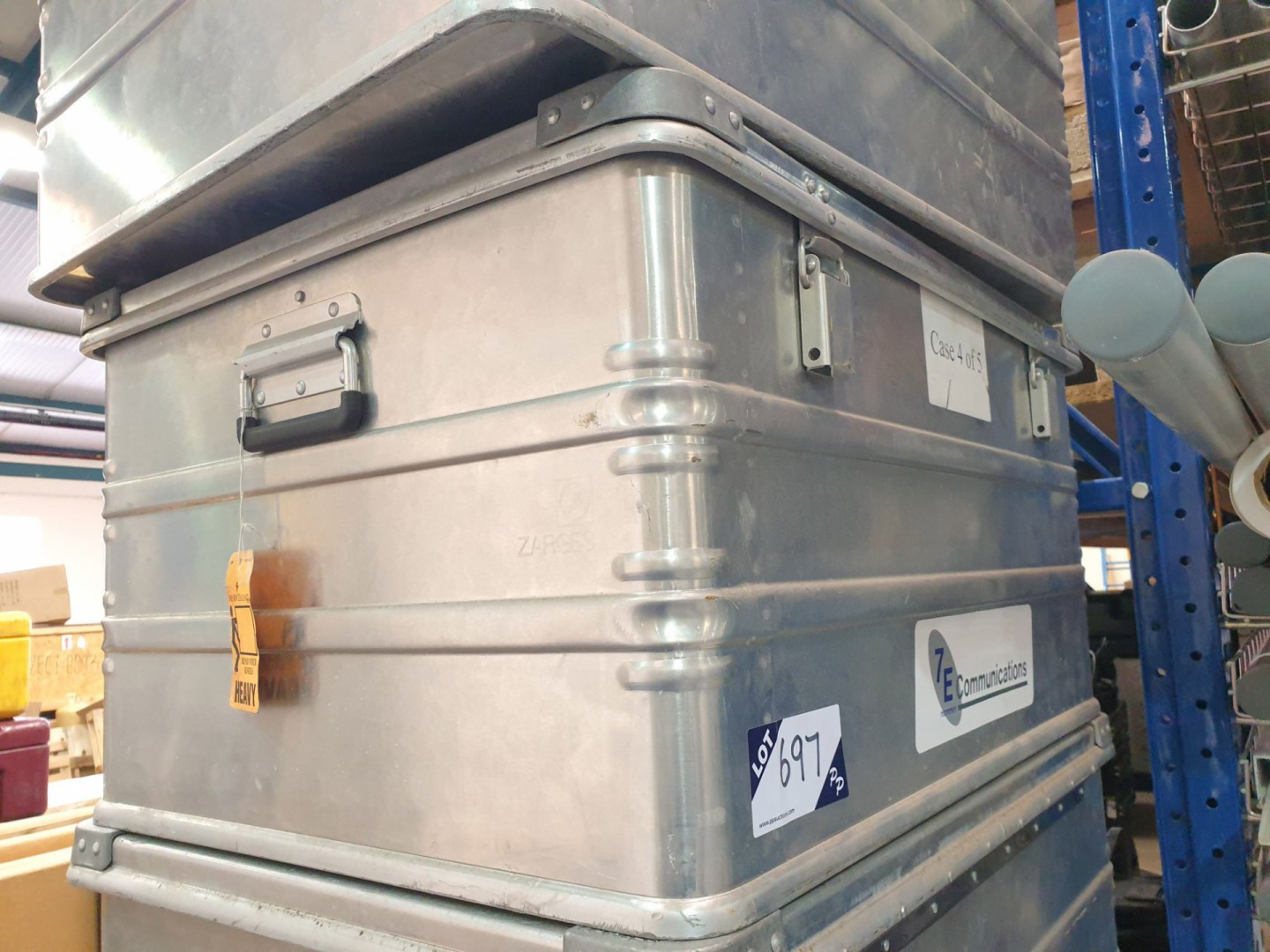 Zargess aluminium transit case, 750x400x560mm