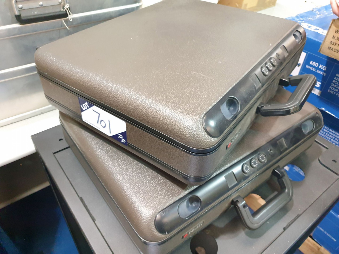 2x Delsey combination lock carry cases
