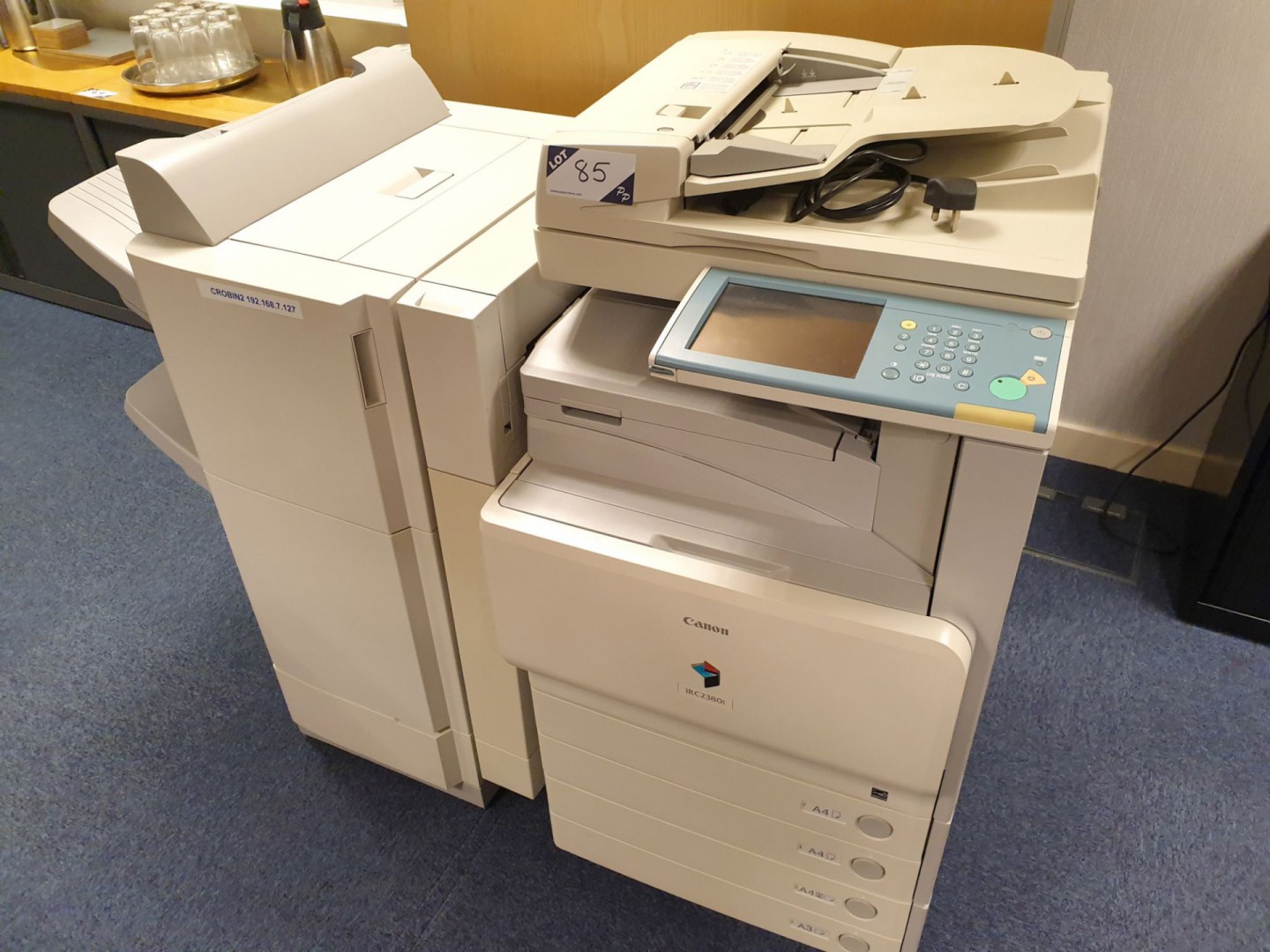 Canon IRC2380i photocopier with stacker module