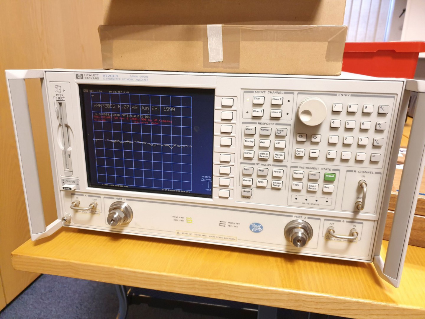 HP 8720ES S-Parameter network analyser, 50MHz - 20...