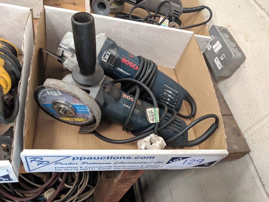 2x Bosch electric angle grinders, 240v