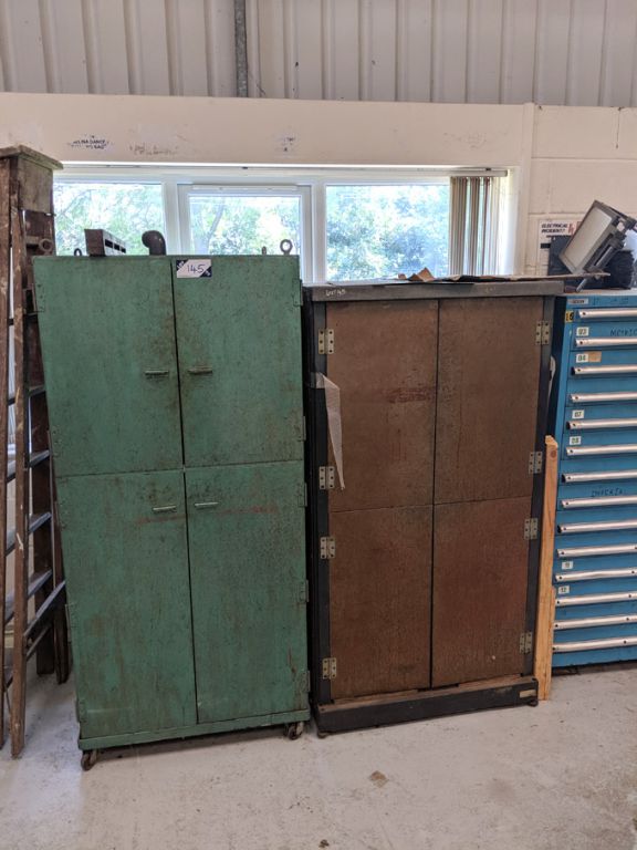 2x 4 door metal storage cupboards, 760x1670x730mm...