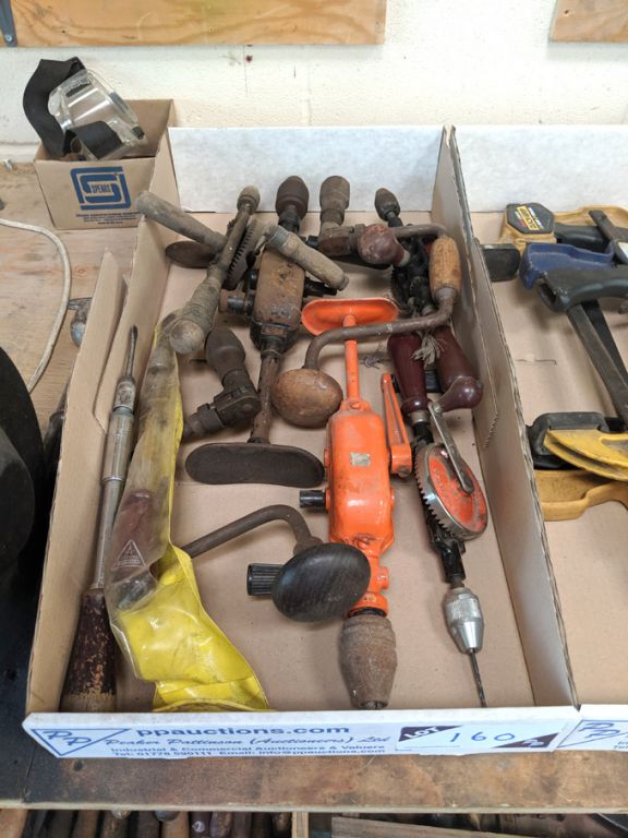 Qty various carpenter manual drills