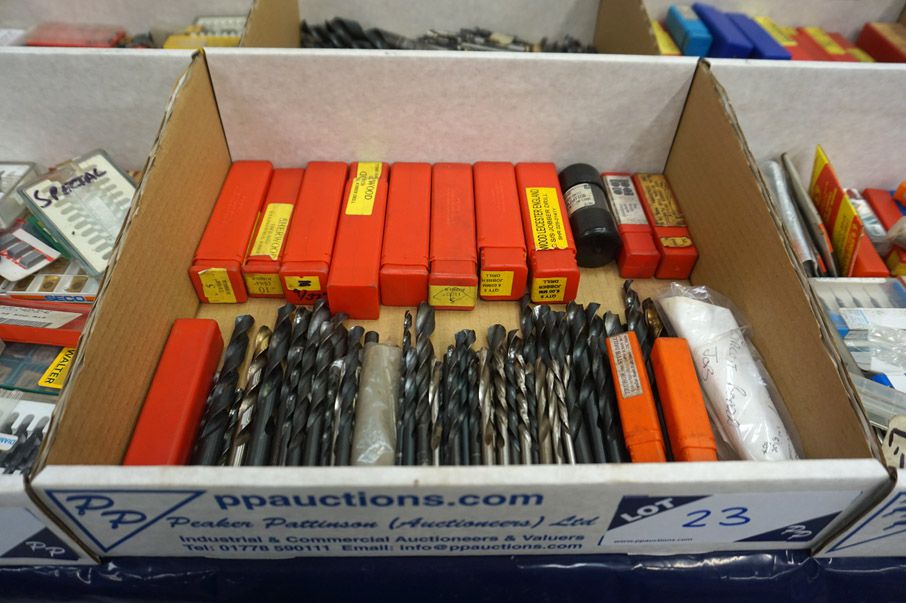 Qty various HSS straight shank twist drills
