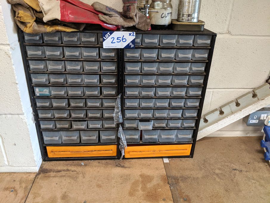 2x bench top multi drawer storage racks, 300x500x1...