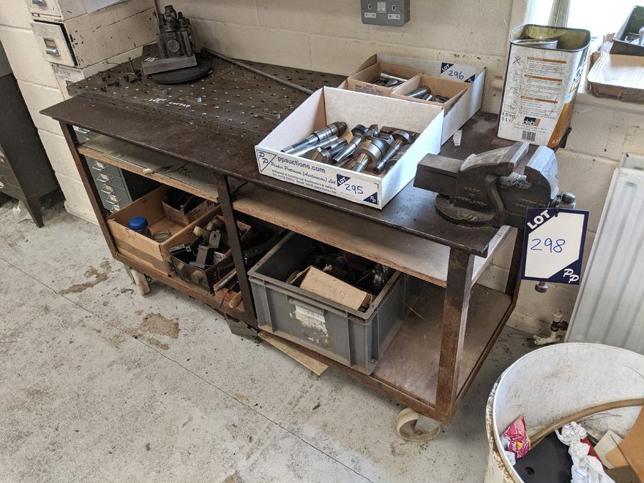 1500x600mm mobile metal work bench with 90mm bench...