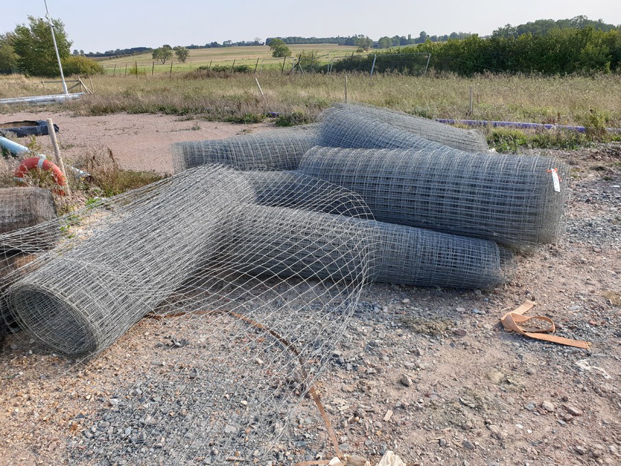 Large Qty wire mesh on 8 rolls
