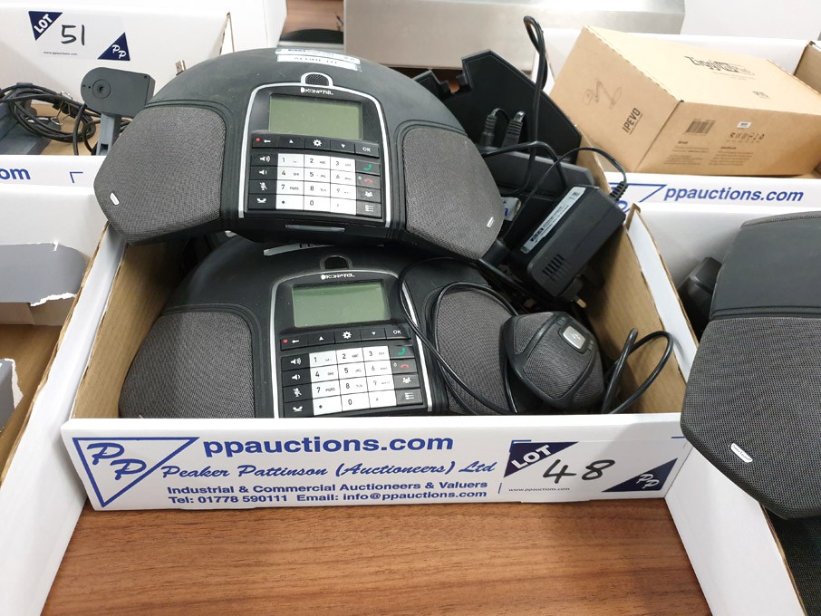 2x Konftel 300WX cordless conference phone with ex...