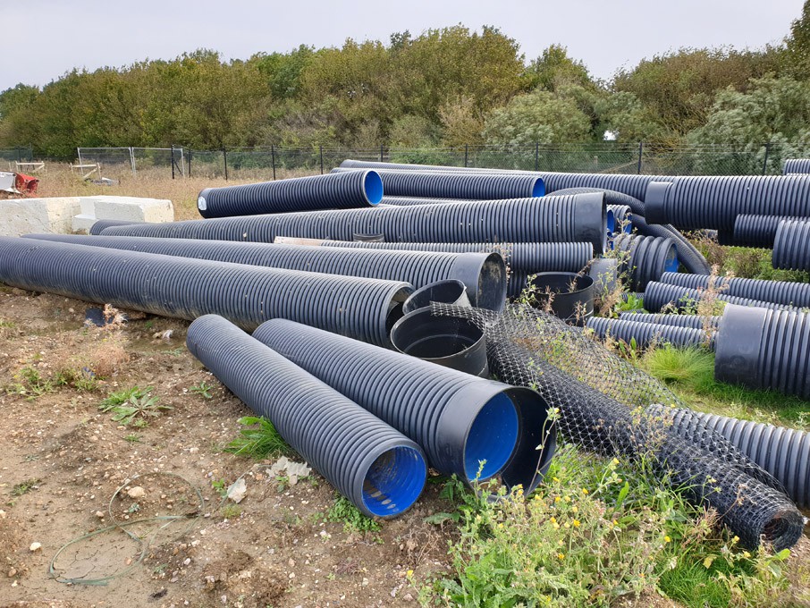 Large Qty Polypipe drainage pipe from 90-600mm
