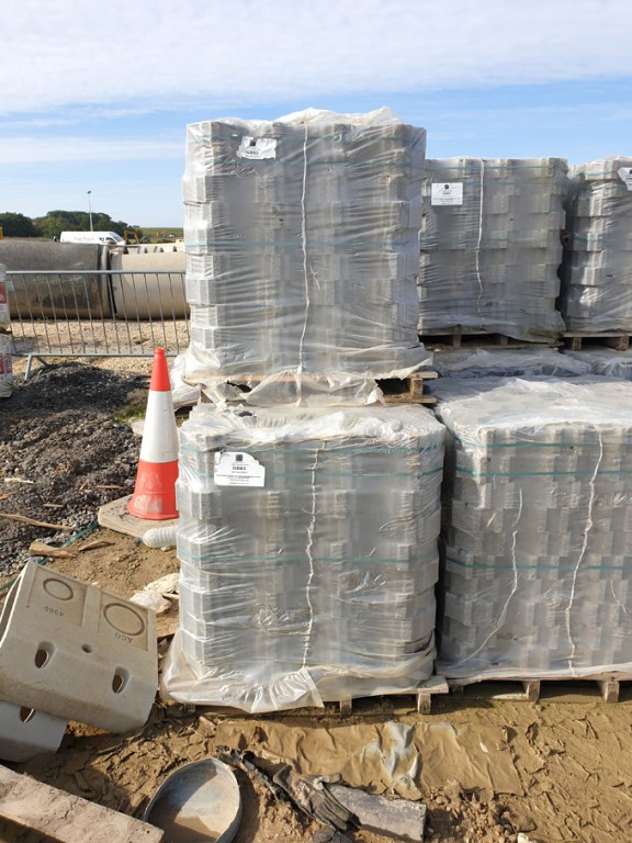 Qty Grass concrete GB125 blocks on 7 pallets (2019...