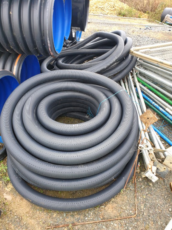 Reel of 94mm full filter flexi drainage pipe