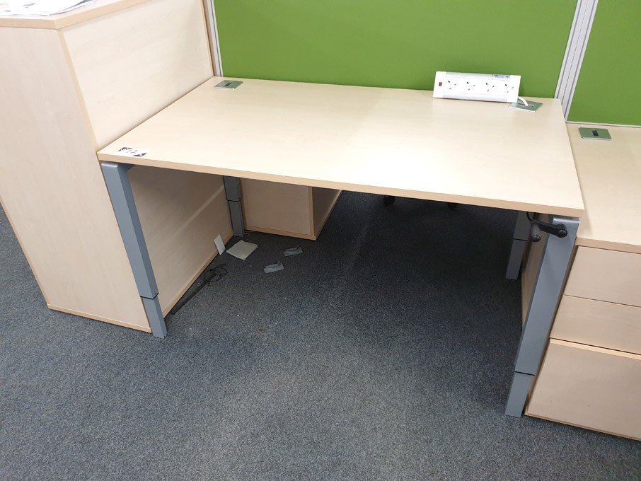 1400x800mm maple manual rise & fall desk (2017)