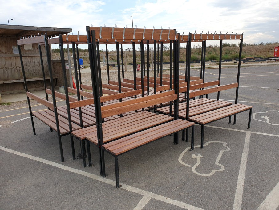 16x personnel coat racks / benches
