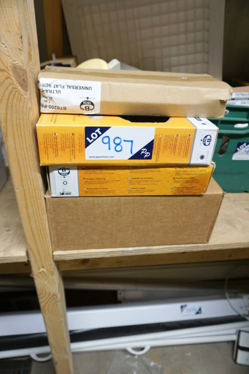 Qty various wall brackets (boxed & unused)