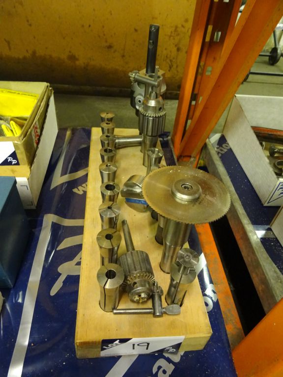 Qty various Bridgeport tooling inc: boring head, c...