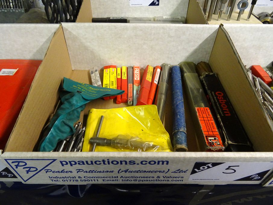 Qty various HSS reamers inc: T-handles to 24mm app...