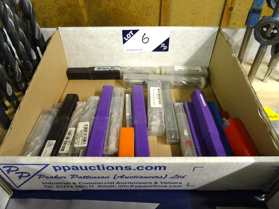 Qty various HSS end mills, bull nose etc