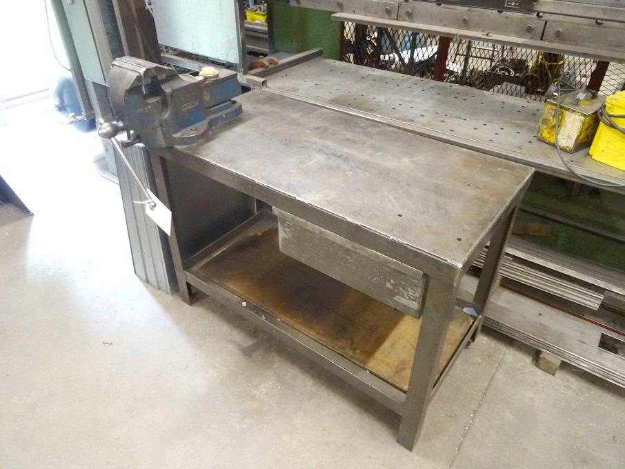 1200x600mm metal frame work bench with Record No 2...
