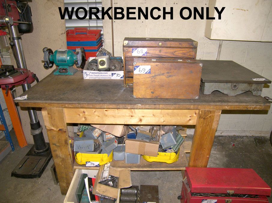 Tradesman wooden workbench, 1600x780mm approx