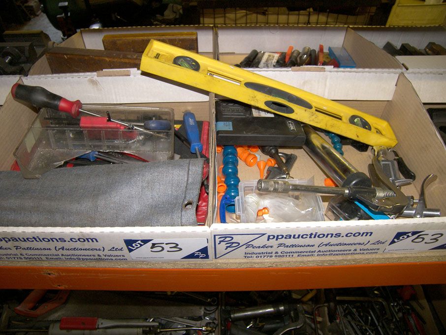 Qty various hand tools inc: spanners, chisels, scr...