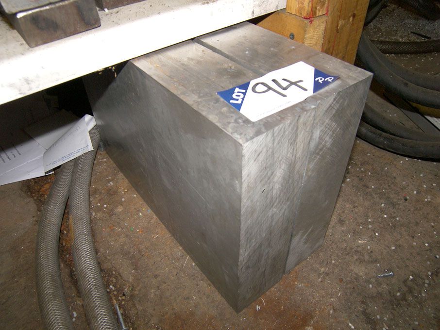 2x Blocks aluminium tool plate, 16x10x3" approx