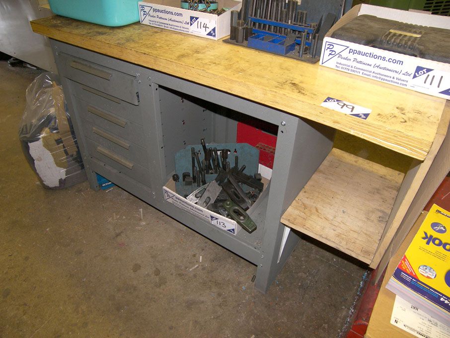 Sealey multi drawer wooden top workbench, 1370x500...