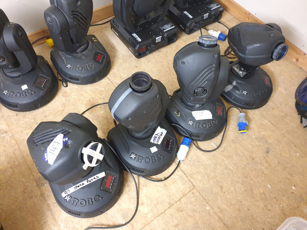 4x Robe Colourspot 170 AT series studio moving hea...