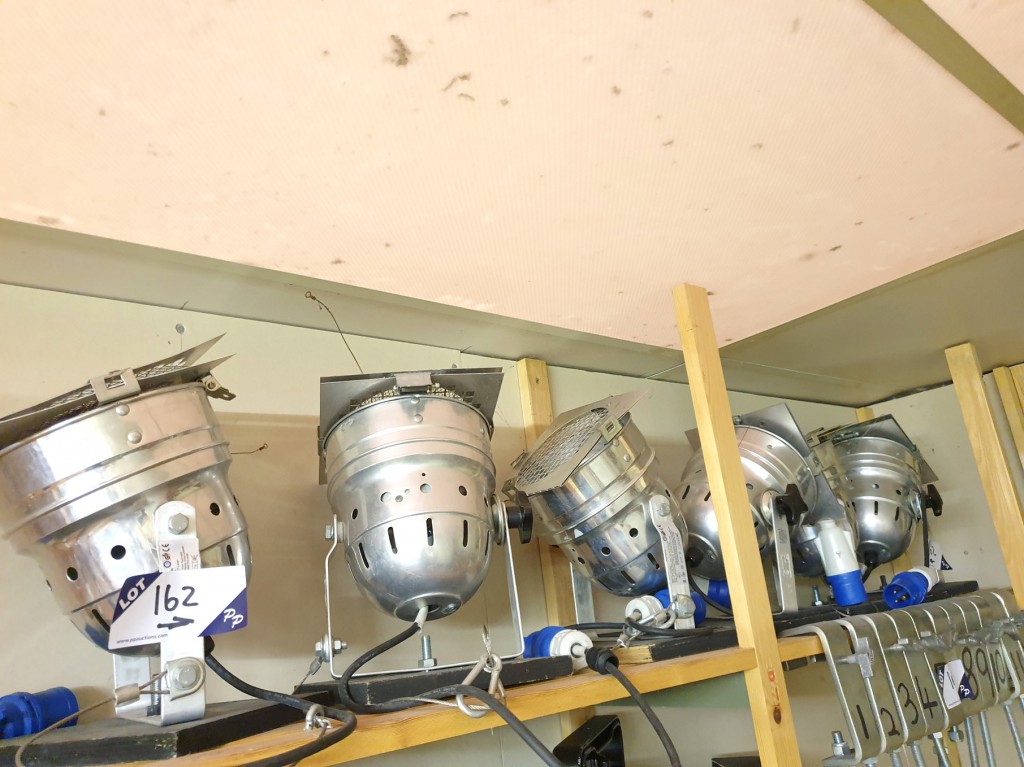 6x Thomas PAR 56RY silver lantern studio spot ligh...