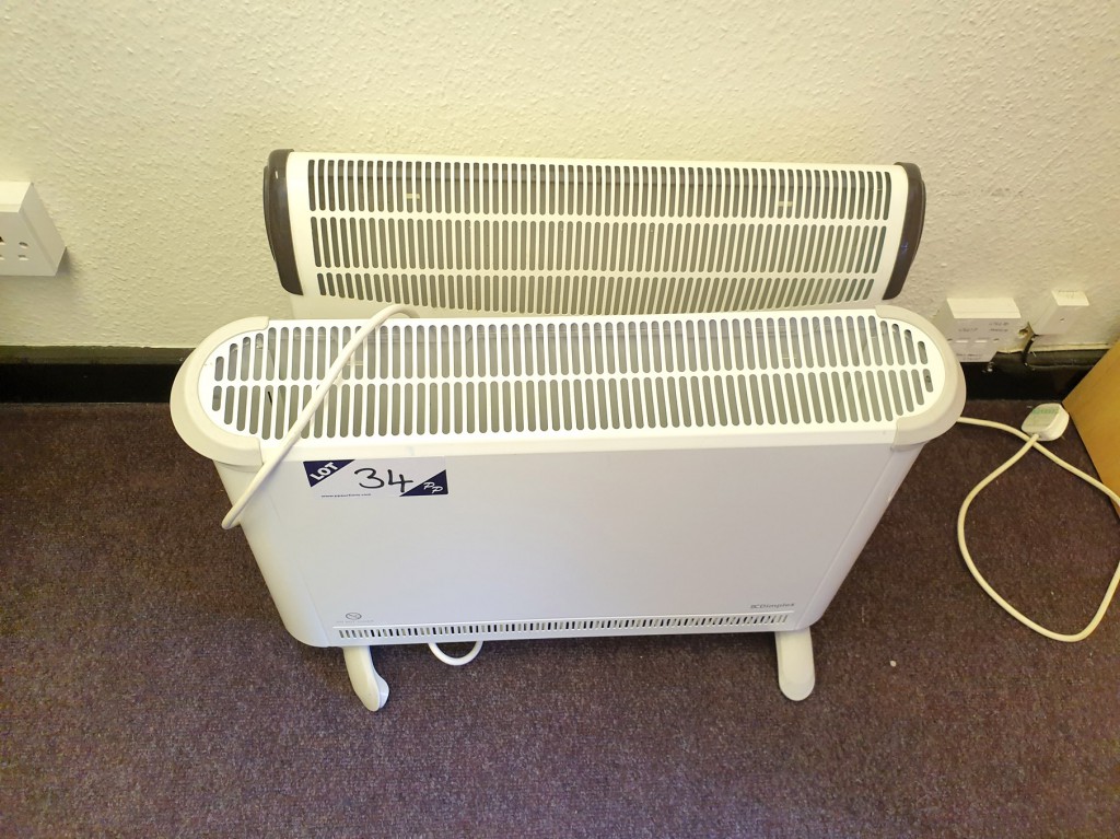 2x free standing electric heaters, 240v