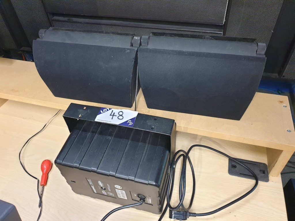 2x Sony wall speakers, Phonic SEP207 wall speaker