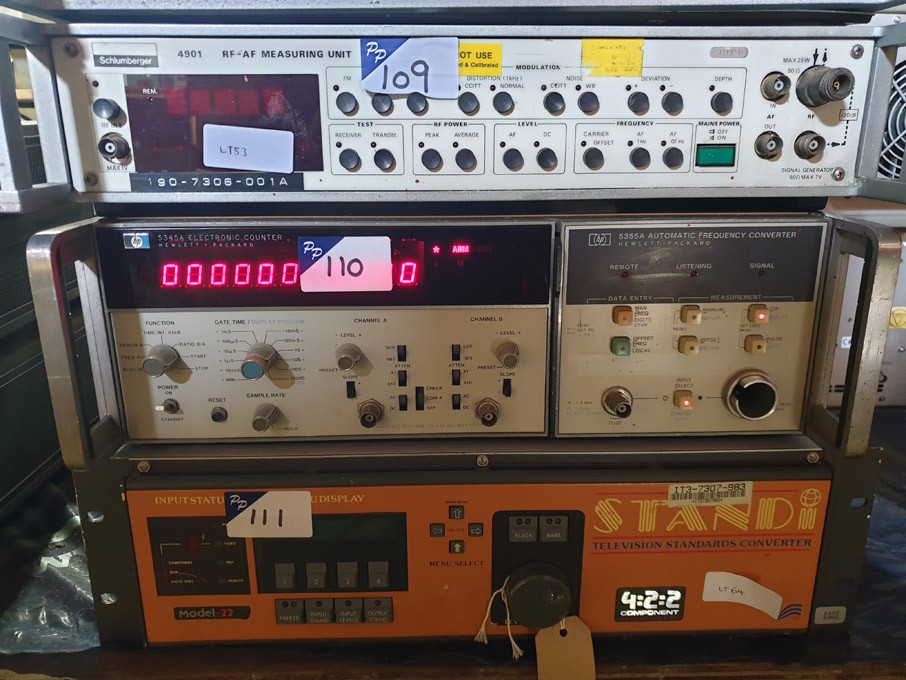 HP 5345A electronic counter, HP 5355A automatic fr...