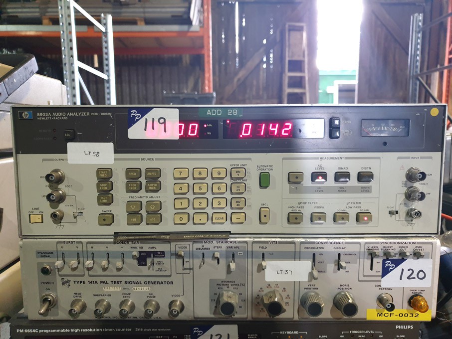 HP 8903A audio analyser, 20Hz-100KHz