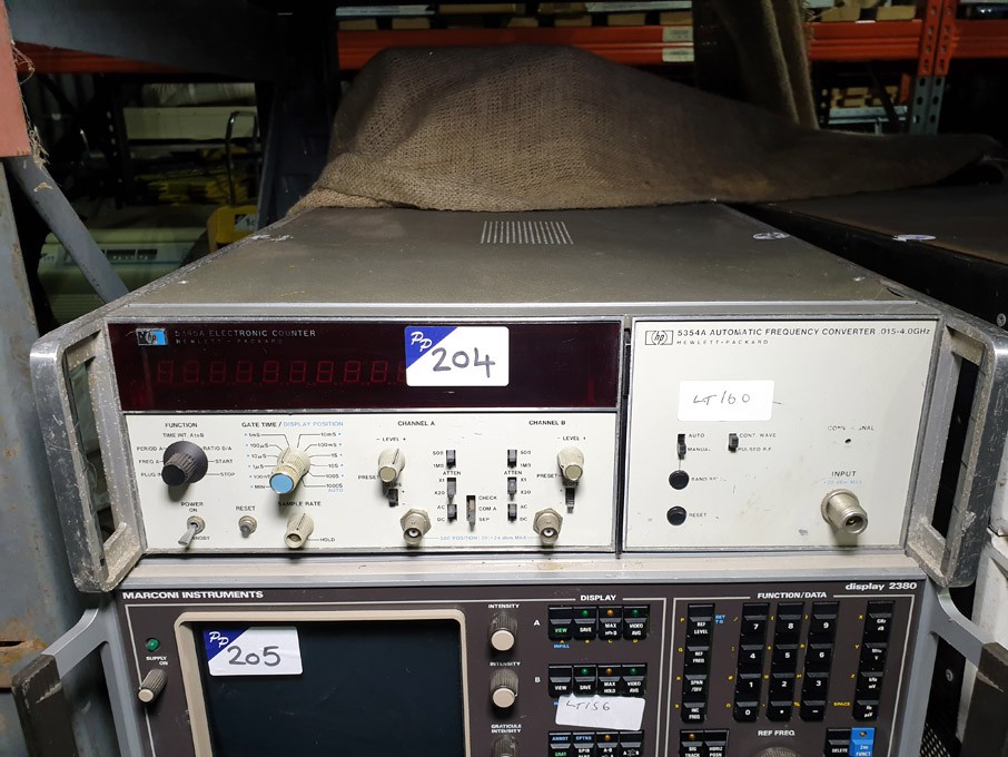 HP 5345A electronic counter, HP 5354A automatic fr...