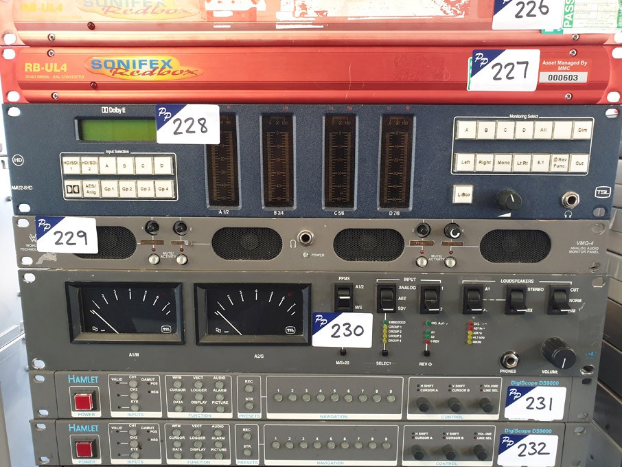 Wohler VMQ-4 analog audio monitor panel